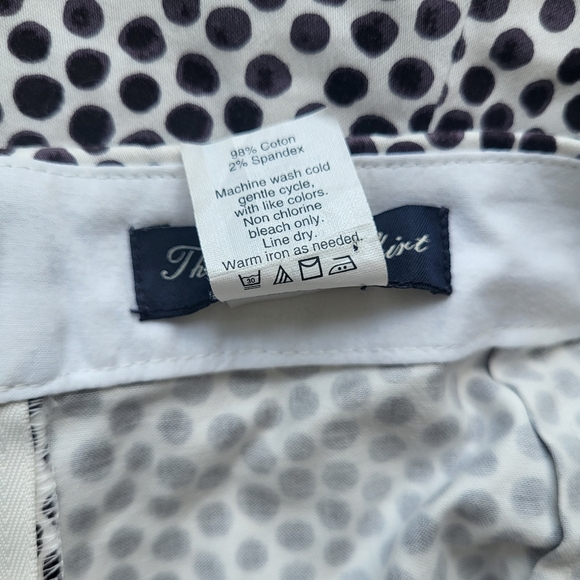 J. Crew White and Brown Pokadot Pencil Skirt Mid length Ladies Size 6 - Picture 4 of 9